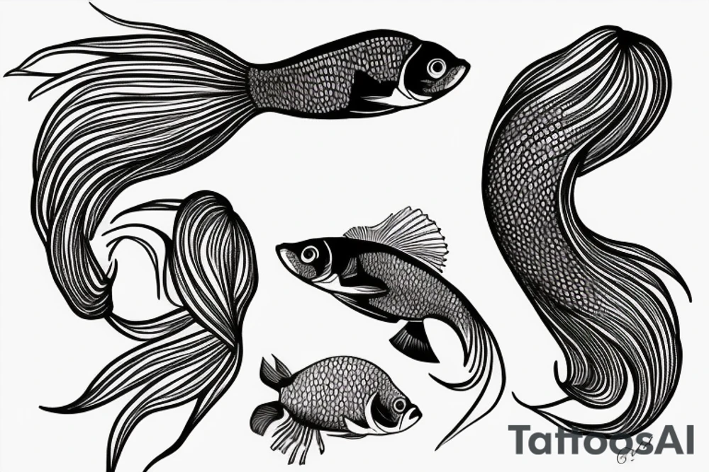 2 betta fish tattoo idea