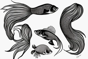 2 betta fish tattoo idea