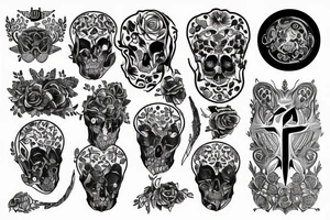Tete de mort tattoo idea