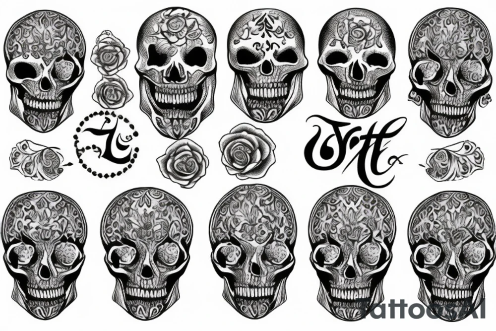 Tete de mort tattoo idea