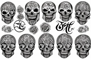 Tete de mort tattoo idea