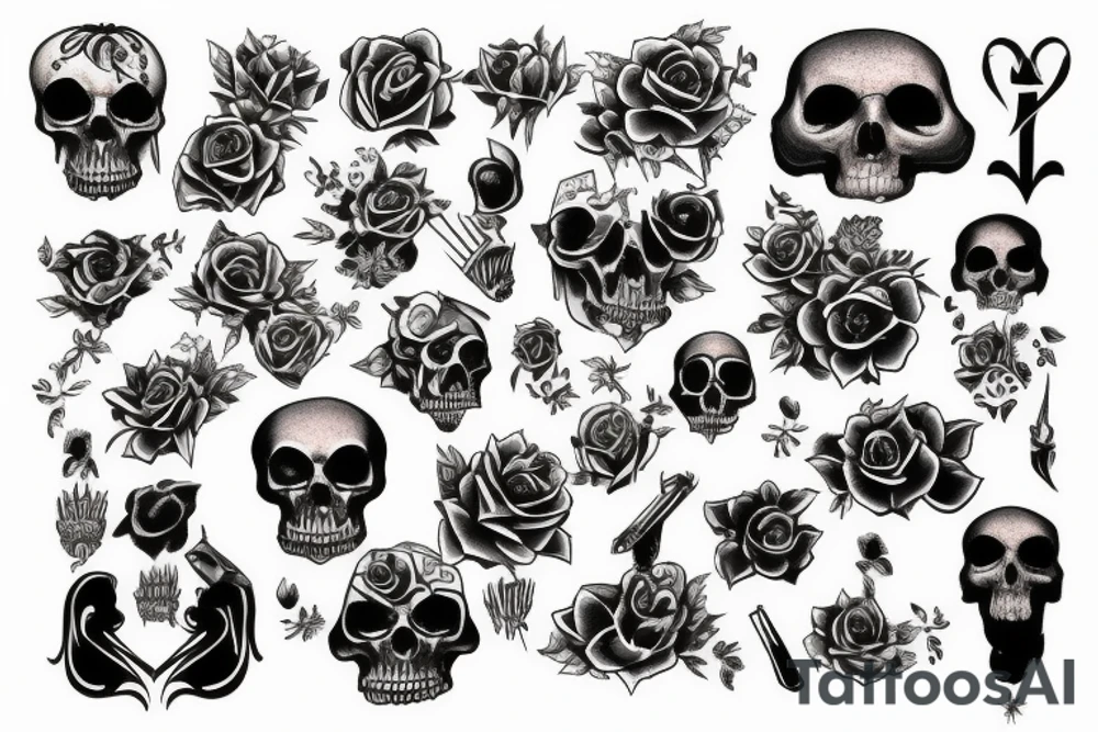 Tete de mort tattoo idea