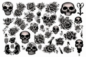 Tete de mort tattoo idea