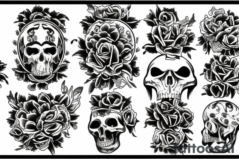 Tete de mort tattoo idea
