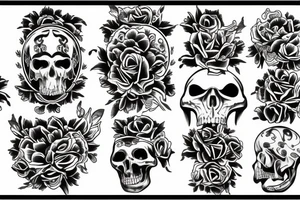 Tete de mort tattoo idea