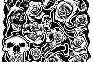 Tete de mort tattoo idea