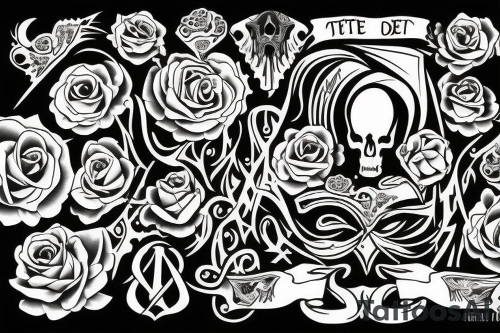 Tete de mort tattoo idea