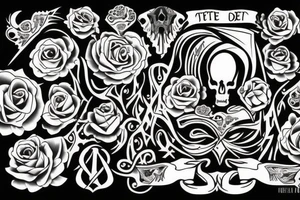 Tete de mort tattoo idea