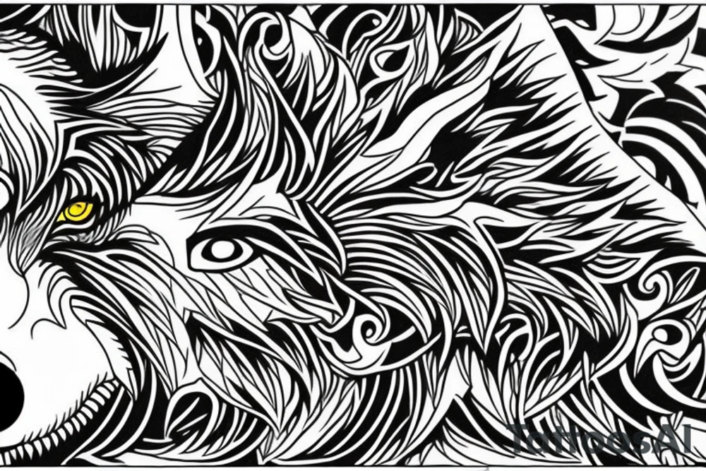 fenrir wolf tattoo idea