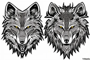 fenrir wolf tattoo idea