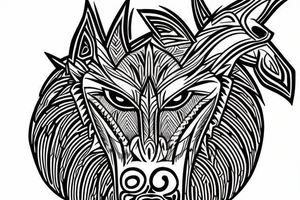 Il s'agirait du loup fenrir sur mon bras tattoo idea