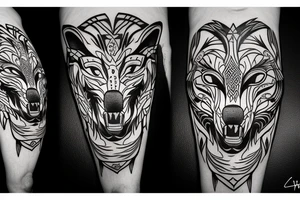 Il s'agirait du loup fenrir sur mon bras tattoo idea