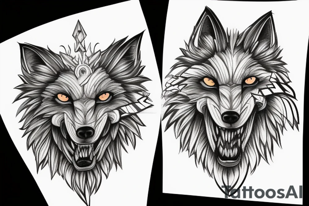 Il s'agirait du loup fenrir sur mon bras tattoo idea