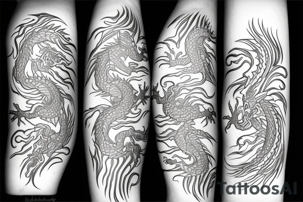 dragon nordique tattoo idea