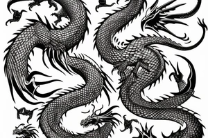 dragon nordique tattoo idea