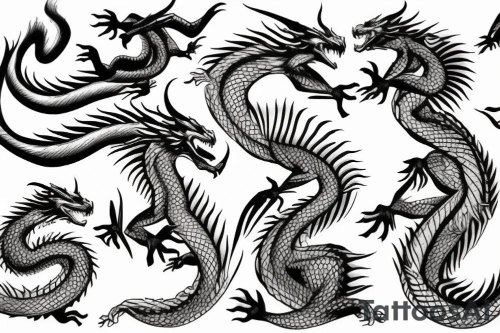 dragon nordique torse tattoo idea