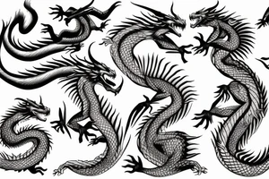 dragon nordique torse tattoo idea