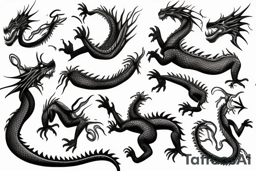 dragon nordique torse tattoo idea