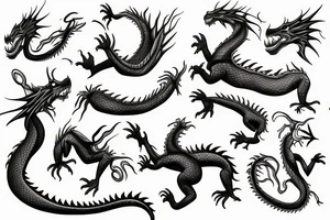 dragon nordique torse tattoo idea