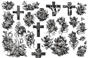 croix religieuse tattoo idea