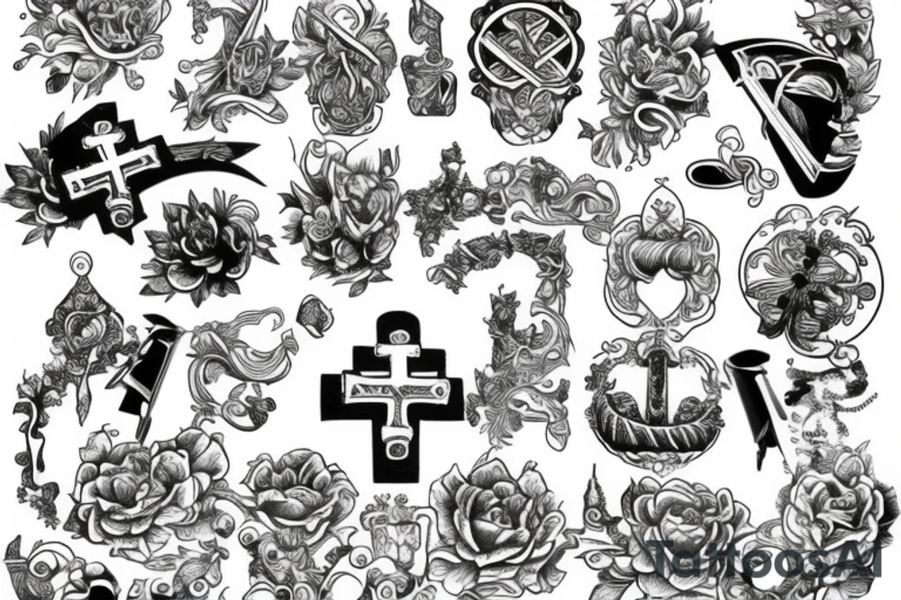 croix religieuse tattoo idea