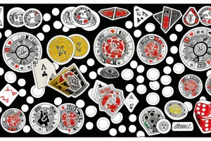 Dice and poker chips tattoo idea