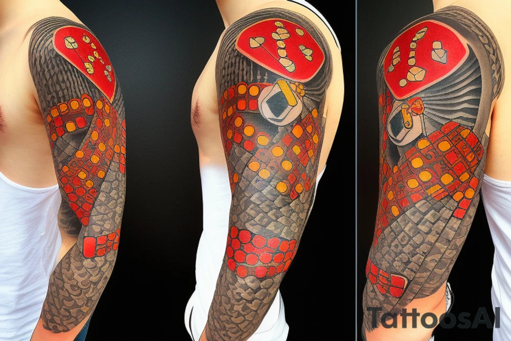 Dice and poker chips tattoo idea