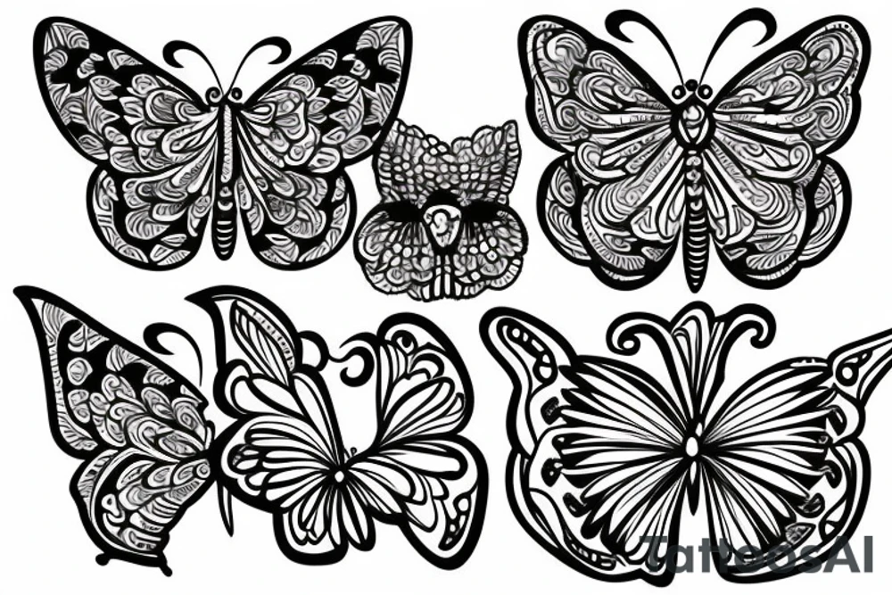 Mandala butterfly tattoo idea