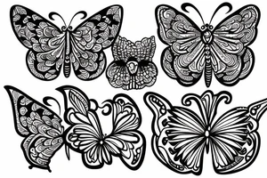 Mandala butterfly tattoo idea