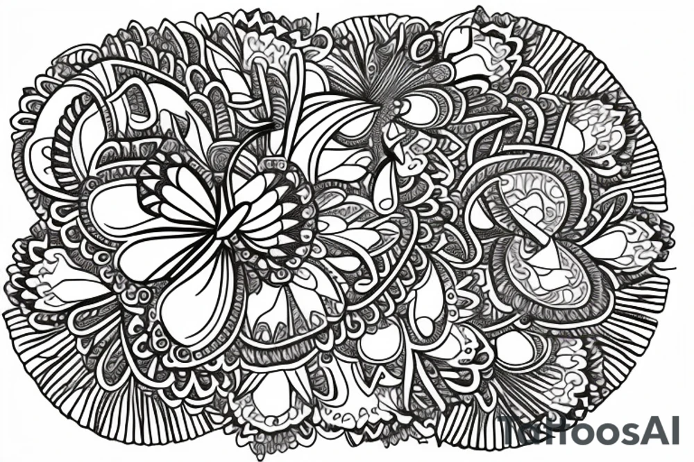 Mandala butterfly tattoo idea