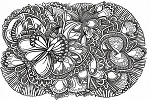 Mandala butterfly tattoo idea