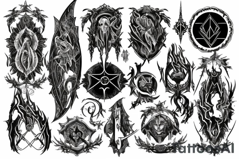 Bloodshed Across The Empyrean Altar Beyond The Celestial Zenith tattoo idea