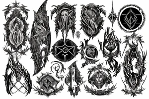 Bloodshed Across The Empyrean Altar Beyond The Celestial Zenith tattoo idea