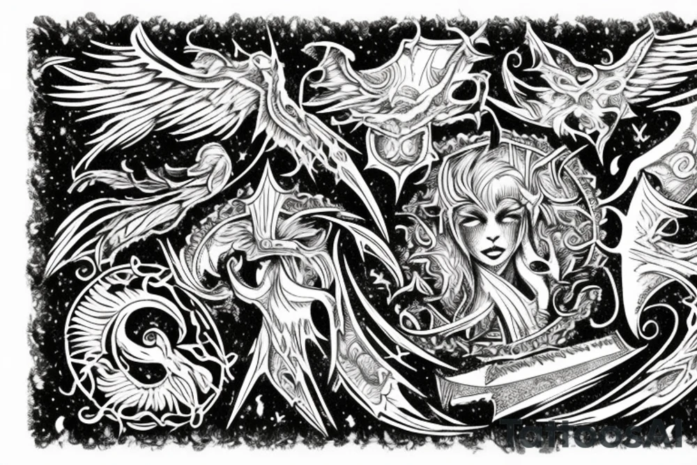 Bloodshed Across The Empyrean Altar Beyond The Celestial Zenith tattoo idea