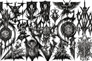 inquisition black metal bloodshed across the empyrean altar album cover tattoo idea