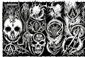 inquisition black metal bloodshed across the empyrean altar album cover tattoo idea