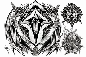 inquisition bloodshed across the empyrean altar beyond the celestial zenith album cover tattoo idea