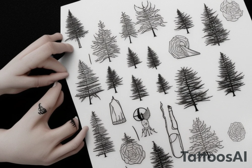 A cedar tree tattoo idea