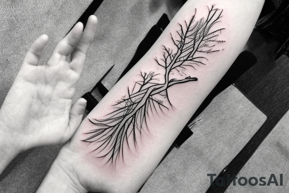 A cedar tree tattoo idea