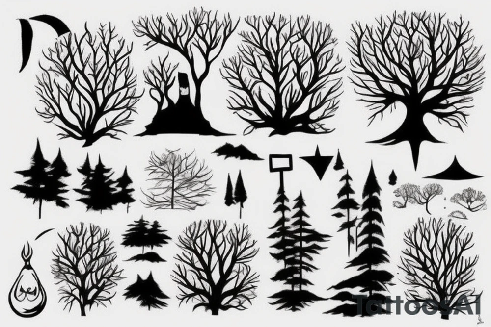 A cedar tree tattoo idea