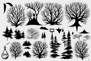 A cedar tree tattoo idea