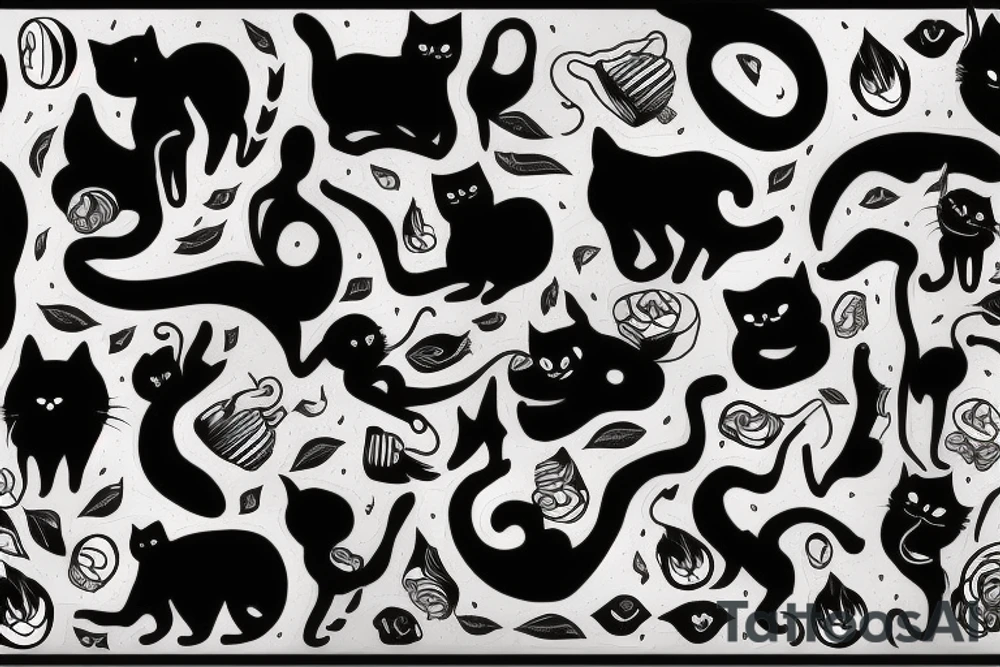 A black cat tattoo idea