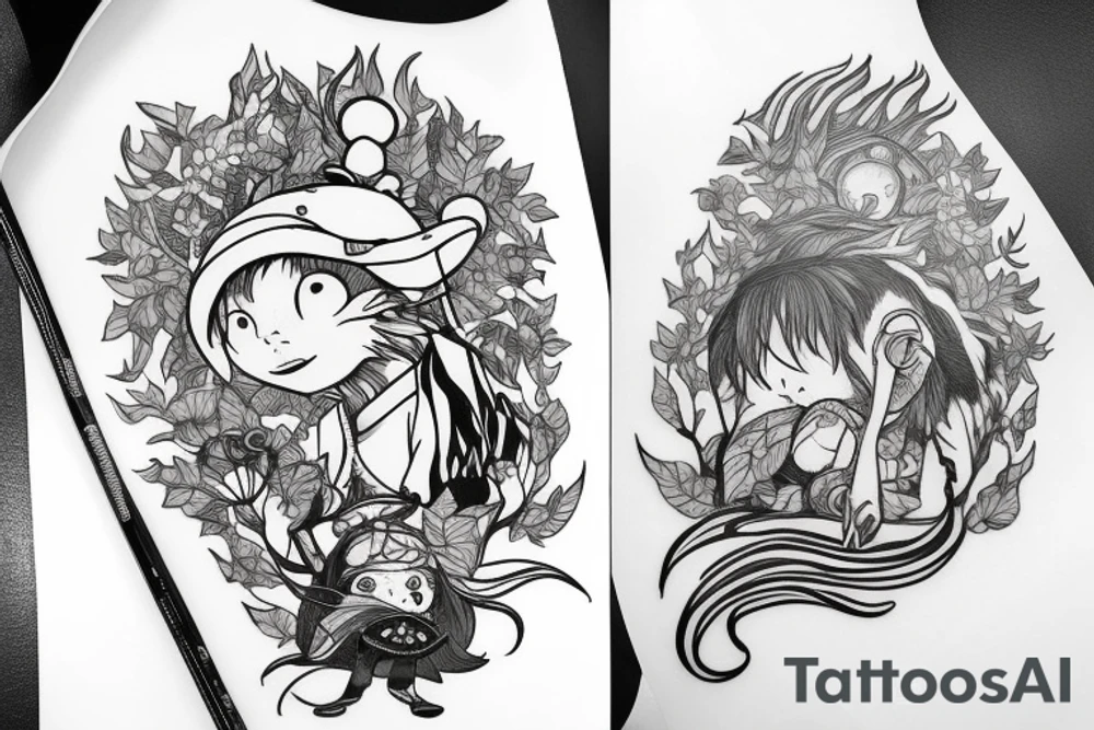 Forest spirit, Studio Ghibli tattoo idea