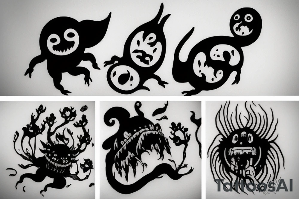 Soot creature from the movie Spirited Away tattoo idea