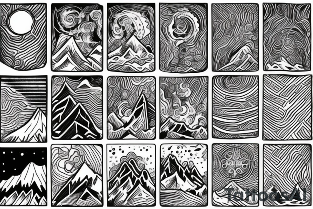 a mountain peak tattoo idea