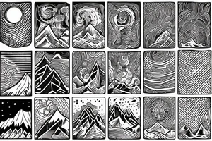 a mountain peak tattoo idea
