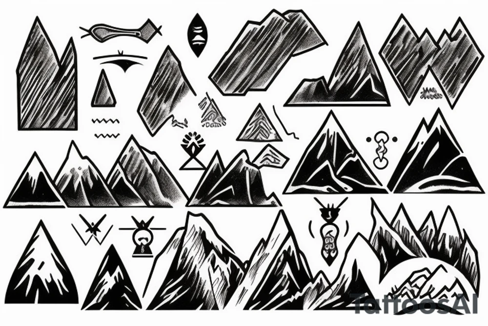 a mountain peak tattoo idea
