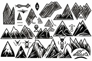 a mountain peak tattoo idea