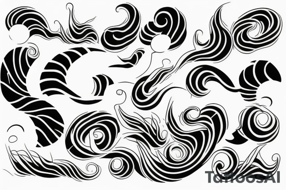 japanese wave tattoo idea