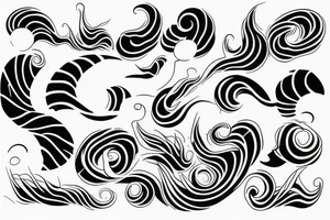 japanese wave tattoo idea